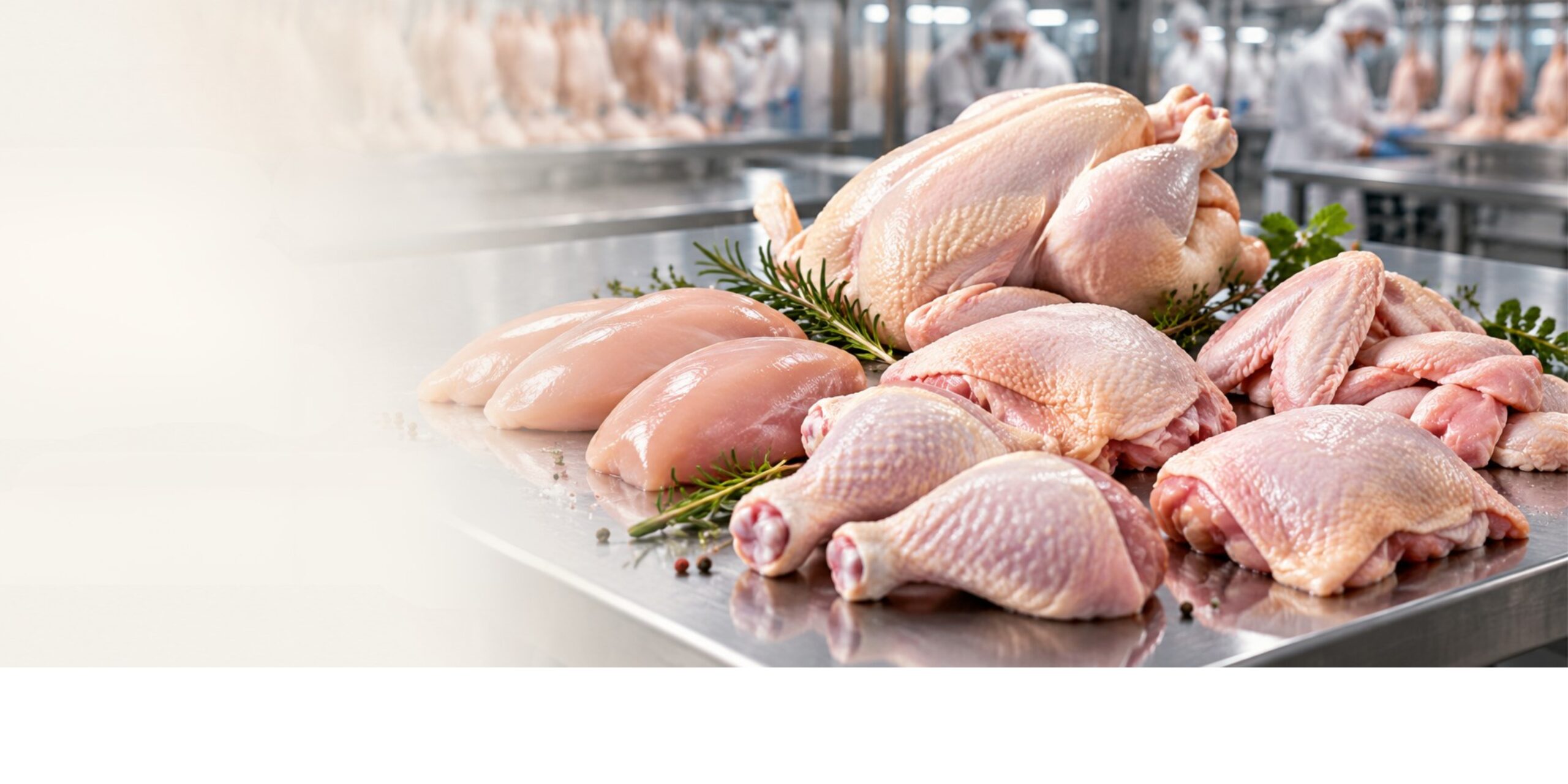 Chicken cuts portfolio and poultry processing