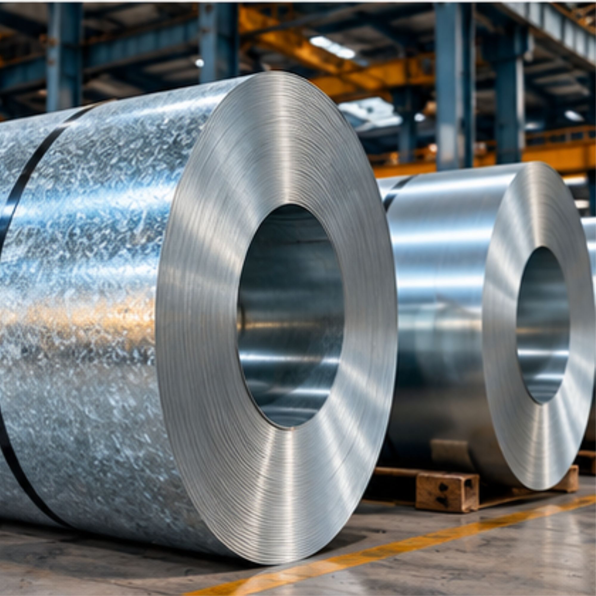 Galvanized and coated steel coils