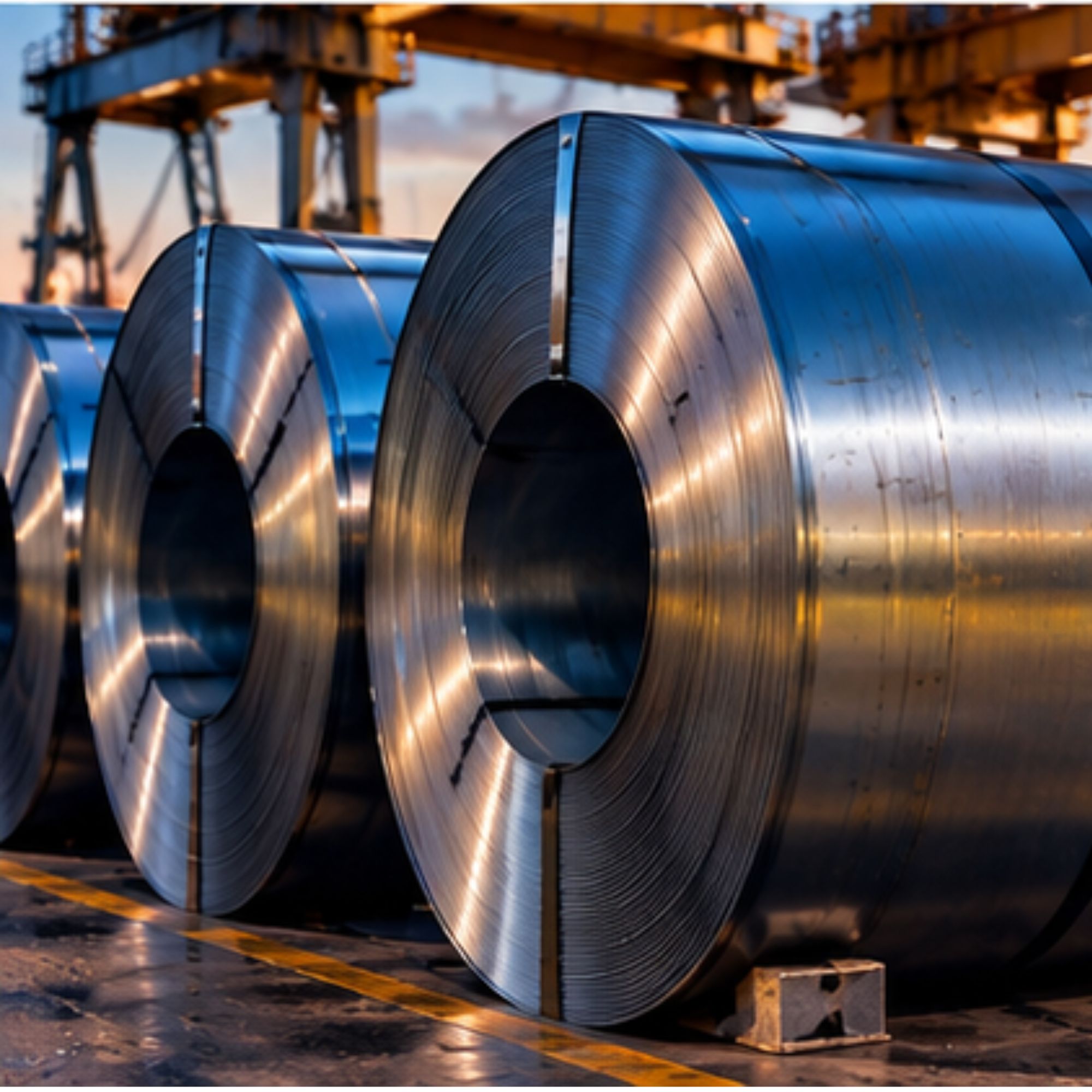 Hot rolled and cold rolled steel coils