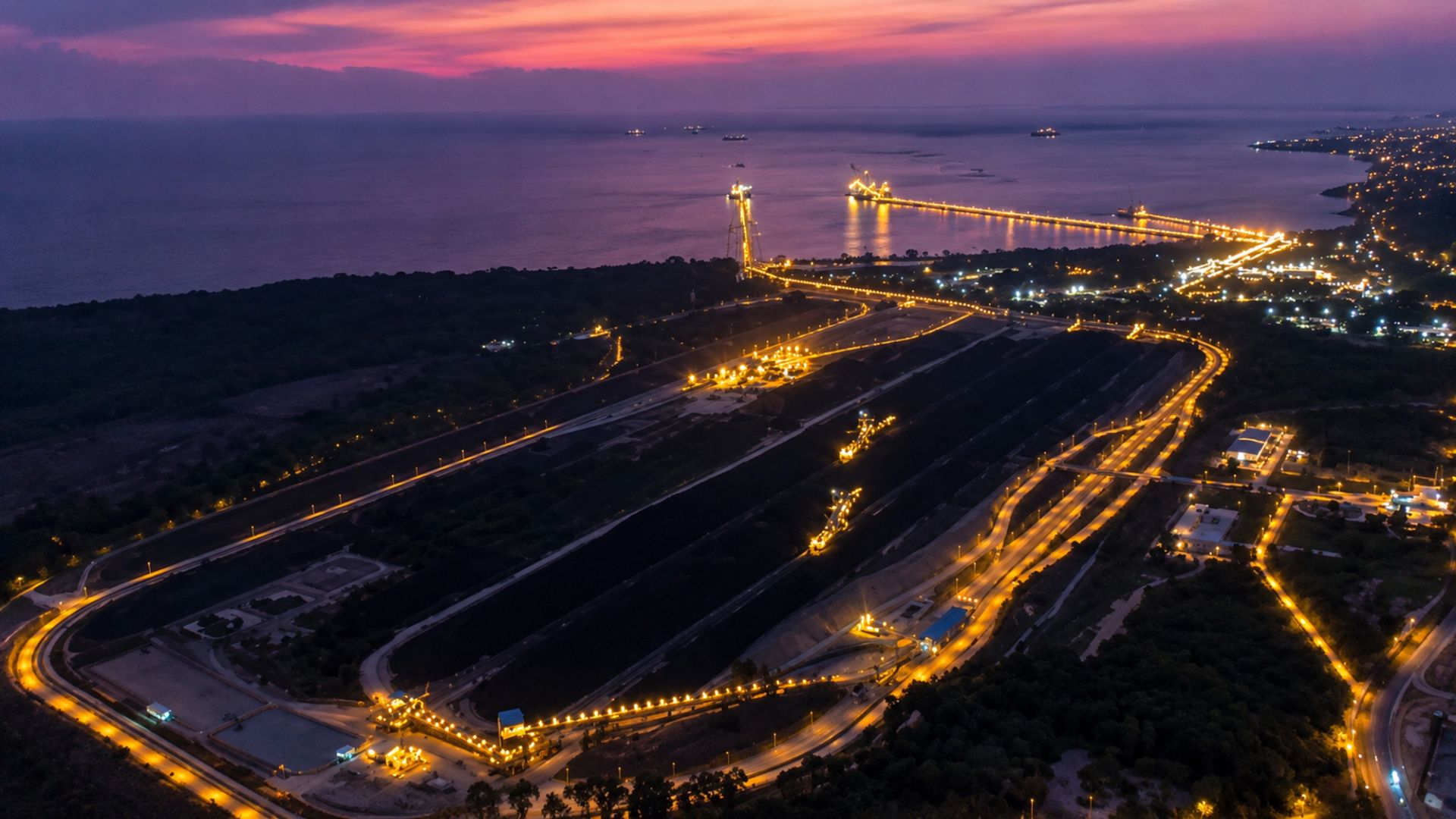 Puerto Nuevo Port coal terminal in Ciénaga Colombia