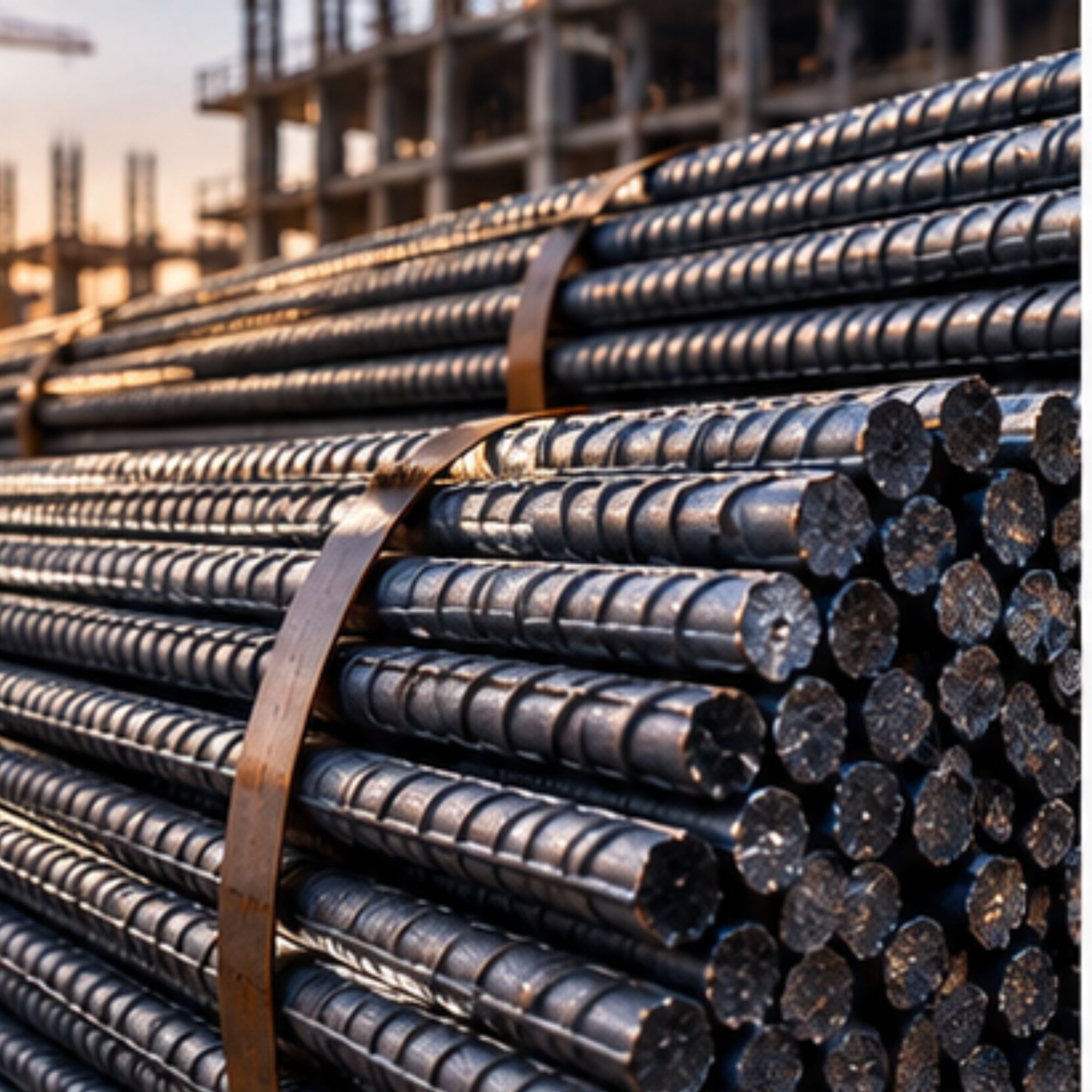 Reinforcing steel bars and construction rebar