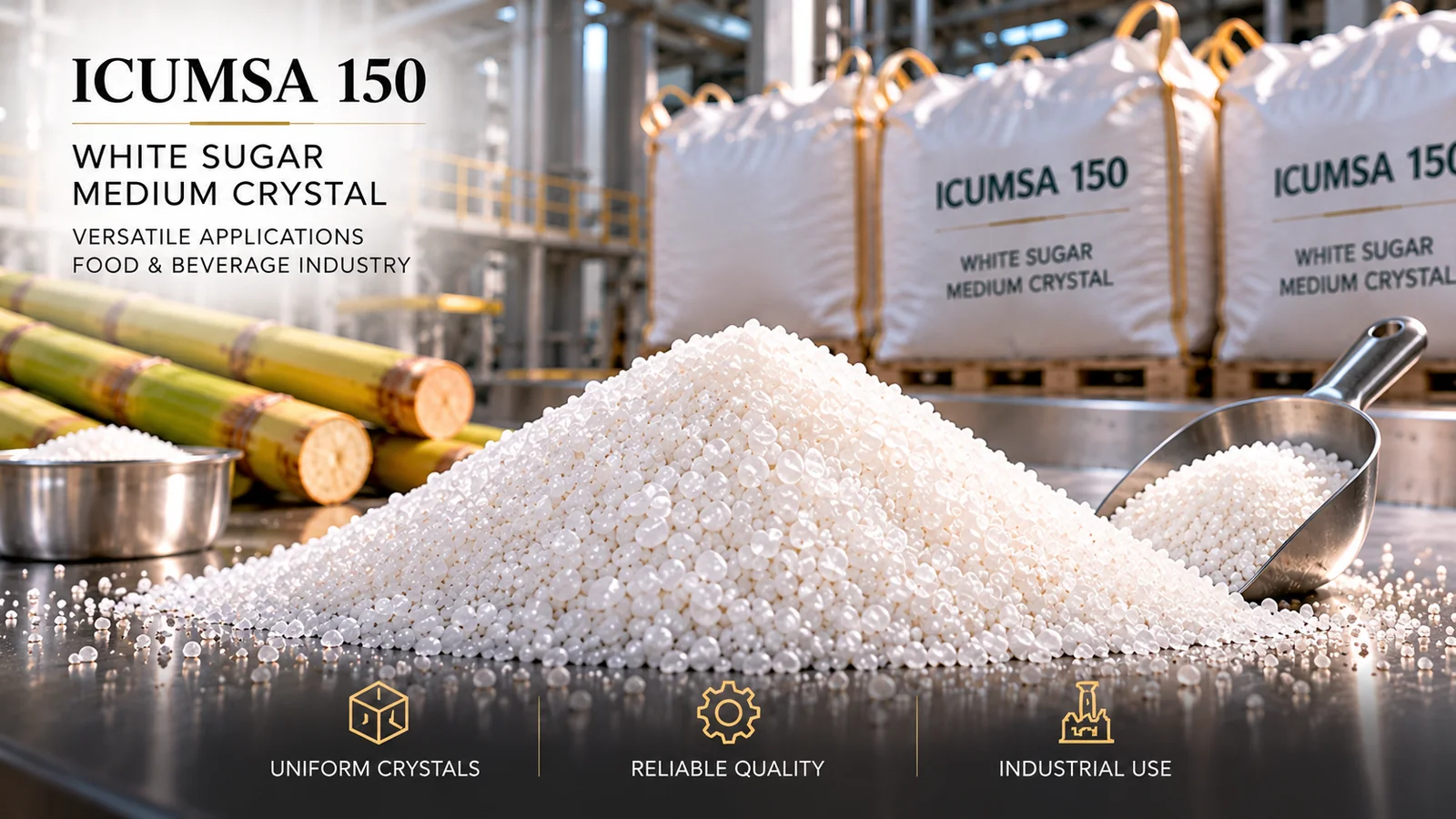ICUMSA 150 White Crystal Sugar